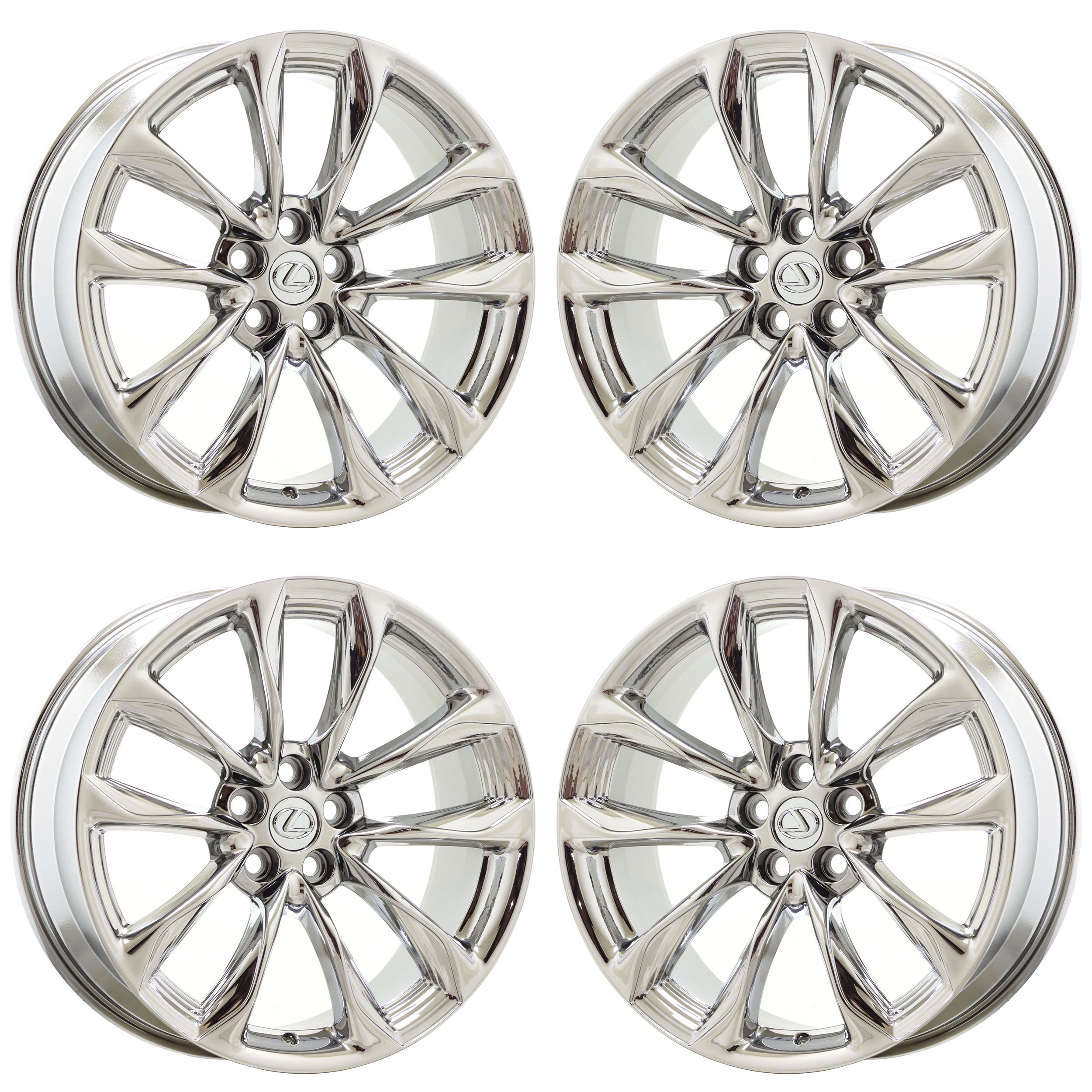 21" Lexus LC500 LC500h Bright Chrome wheels rims Factory 74361 74362 EXCHANGE